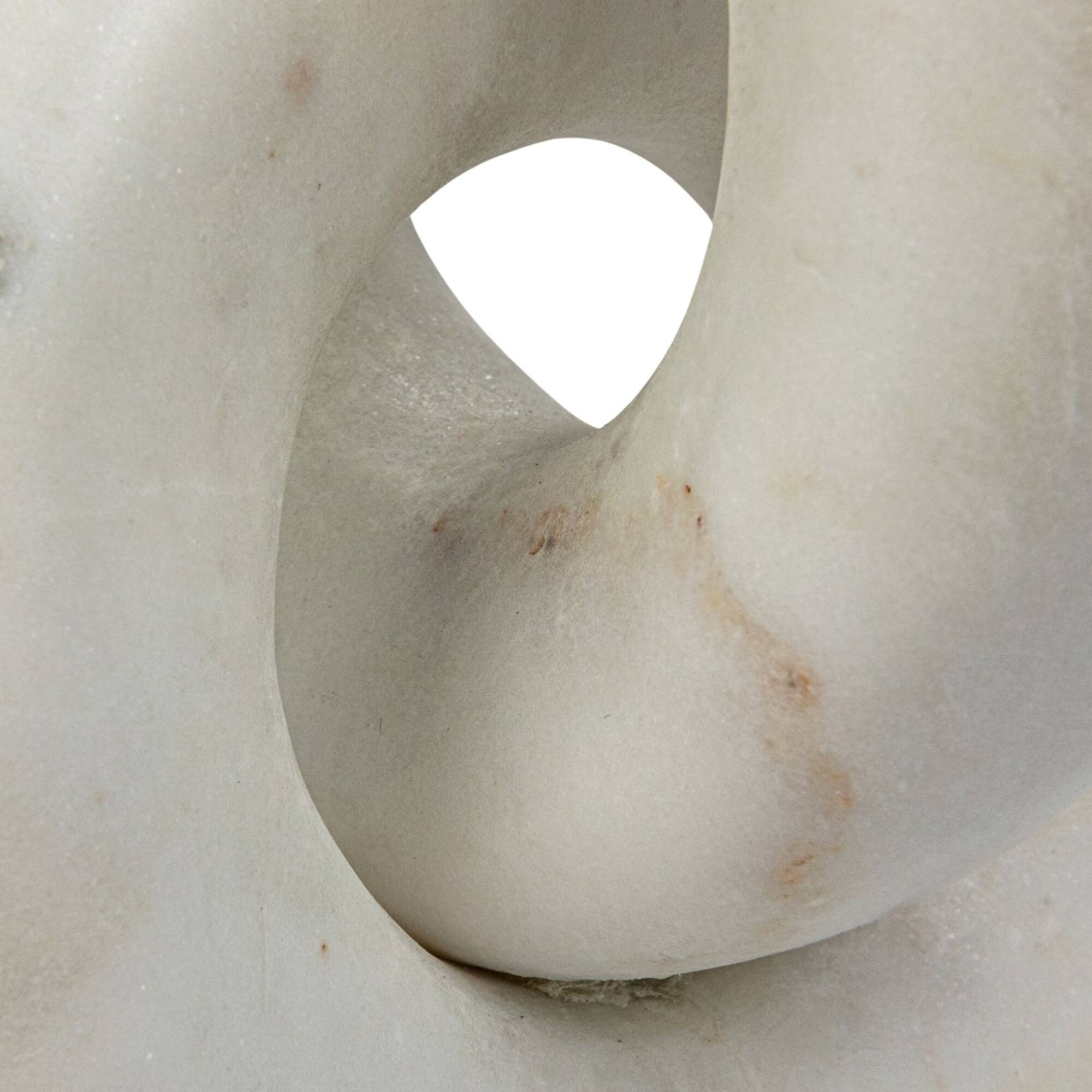 Hello Honey® 8" White Decorative Marble Chain Link Taper Candle Holder